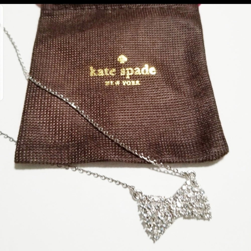 .Kate Spade Sparkling Mini Bow Necklace 18"